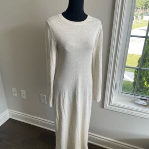 Babaton Elegant Light Birch Knit Dress (Medium)